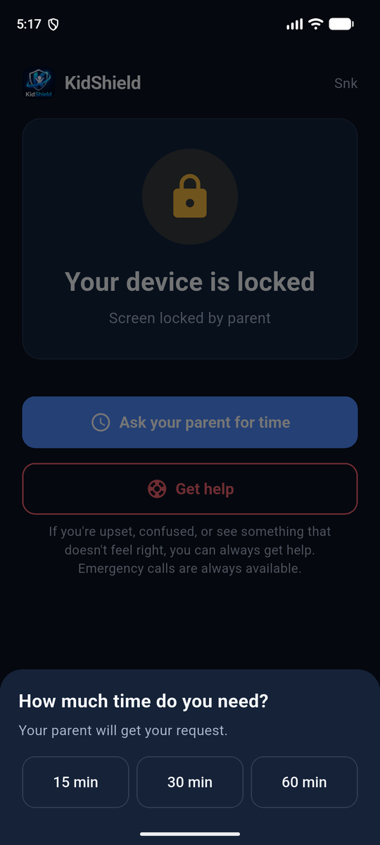 Child asks for more time