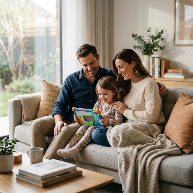 Family using KidShield